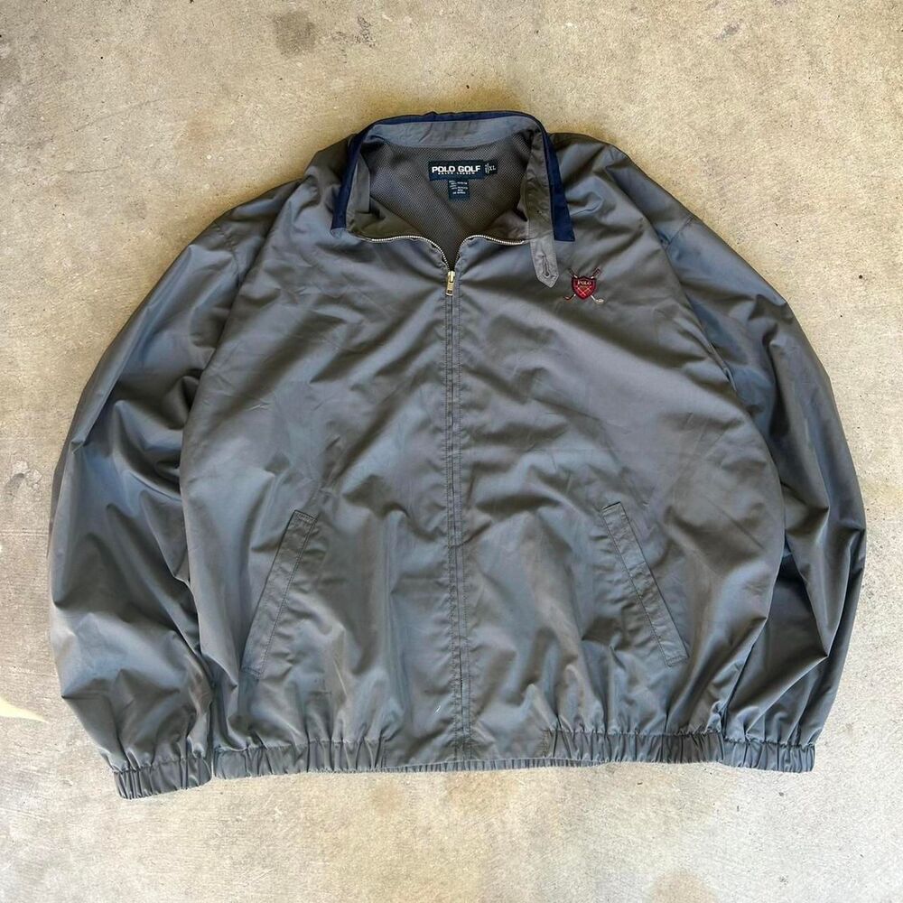 Vintage Ralph-lauren Polo Golf Men's Grey and Khaki Jacket